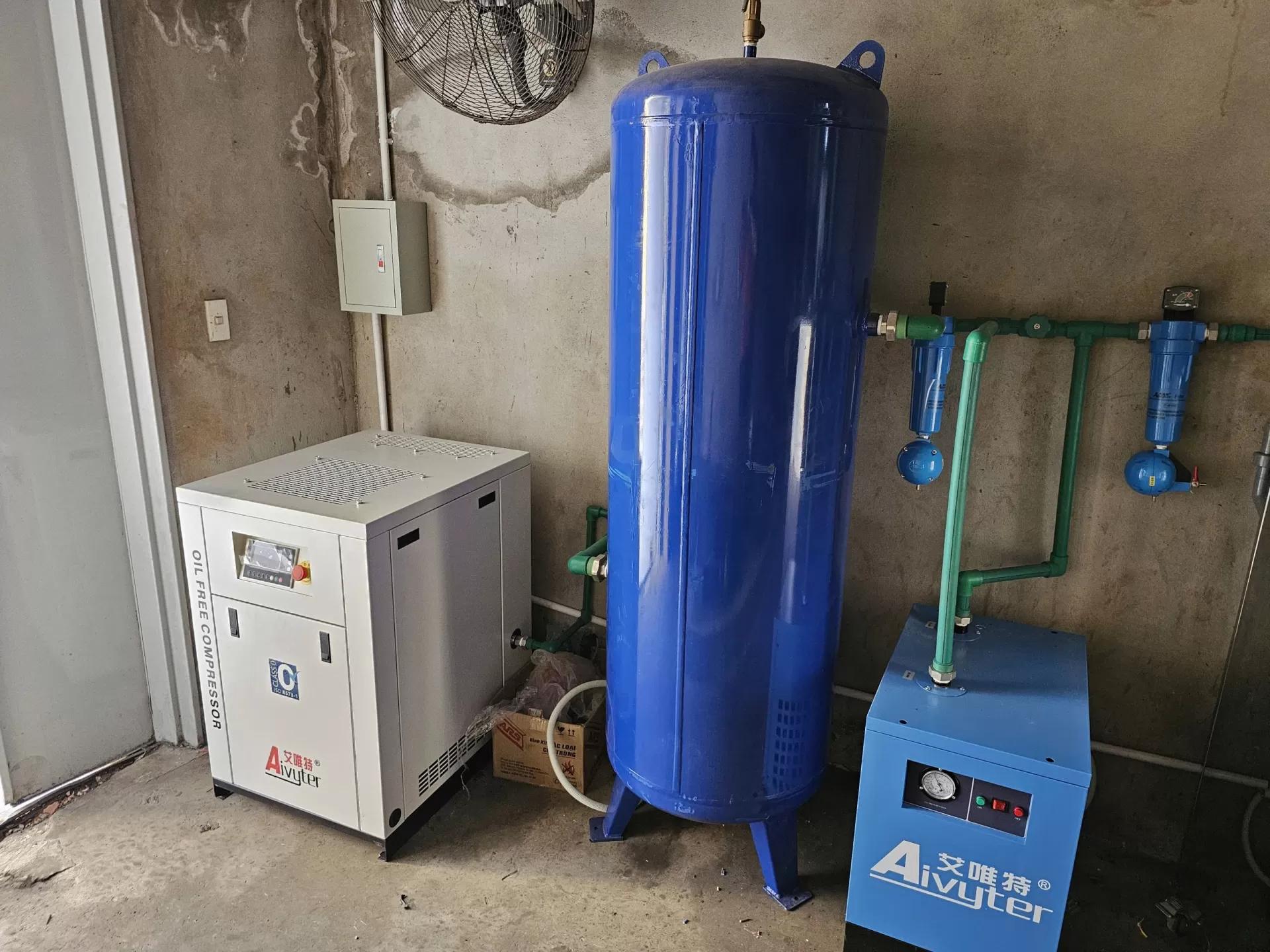 Thi công cải tạo, sửa chữa, lắp đặt thiết bị, máy nén khí. Bv Trung Ương Huế